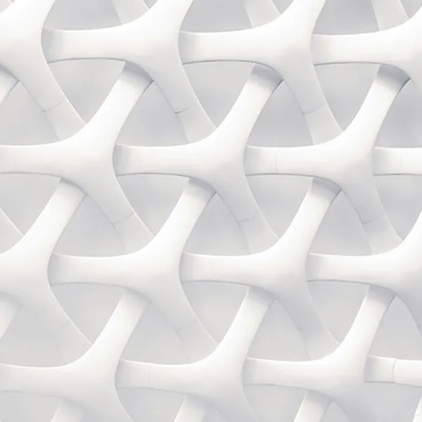 Formes blanches imbriquées formant un motif continu